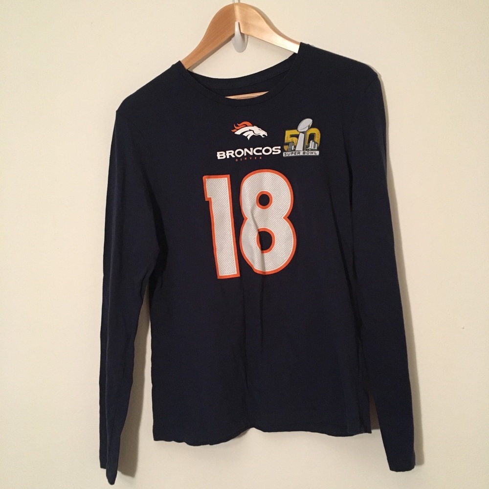 NFL Denver Broncos Dark Blue Long-Sleeve Top L/G/G